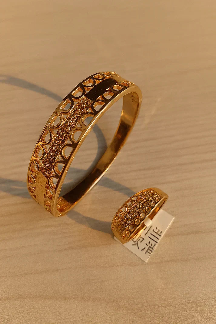 Dual Style Gold-Tone Jewelry Set